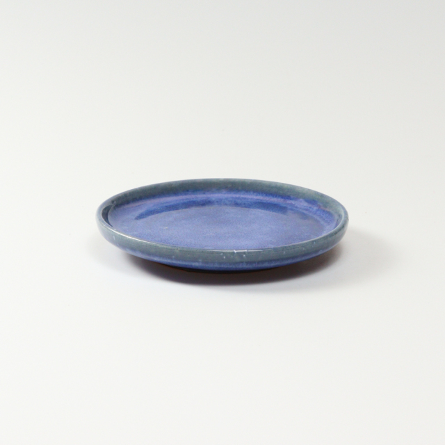 萩焼(伝統的工芸品)小皿透青釉丸No1237