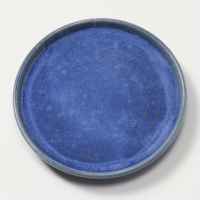 萩焼(伝統的工芸品)小皿透青釉丸No1237