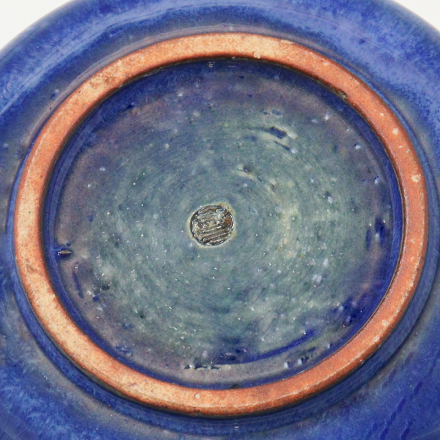 萩焼(伝統的工芸品)小皿透青釉丸No1237