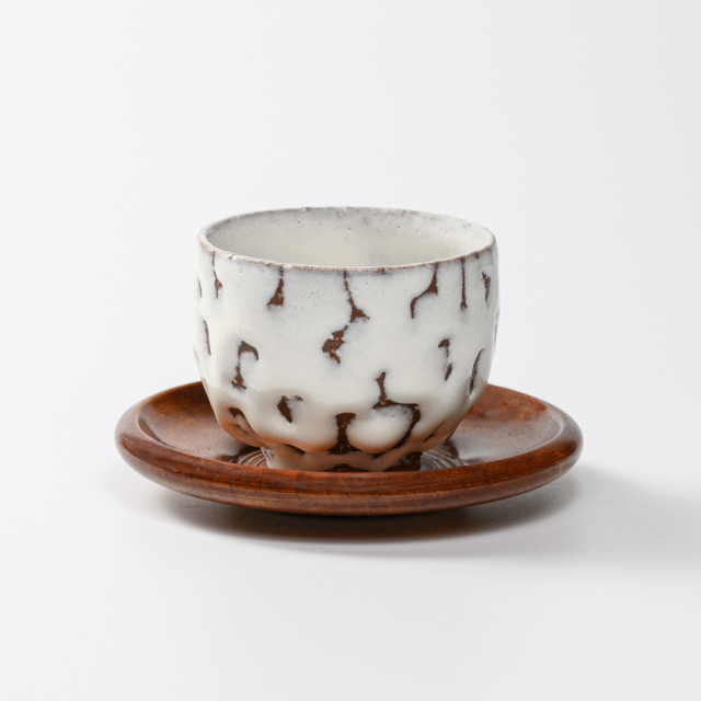 萩焼(伝統的工芸品)汲出し湯呑小鬼白松呉器No125