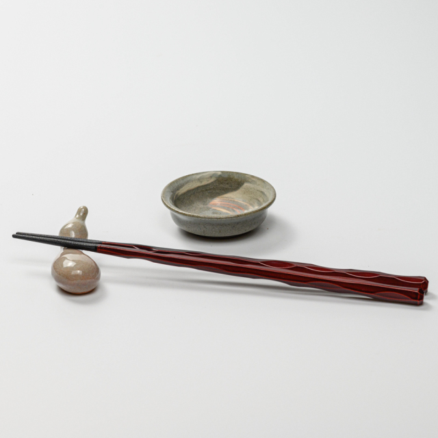 萩焼(伝統的工芸品)豆皿刷毛青朝顔