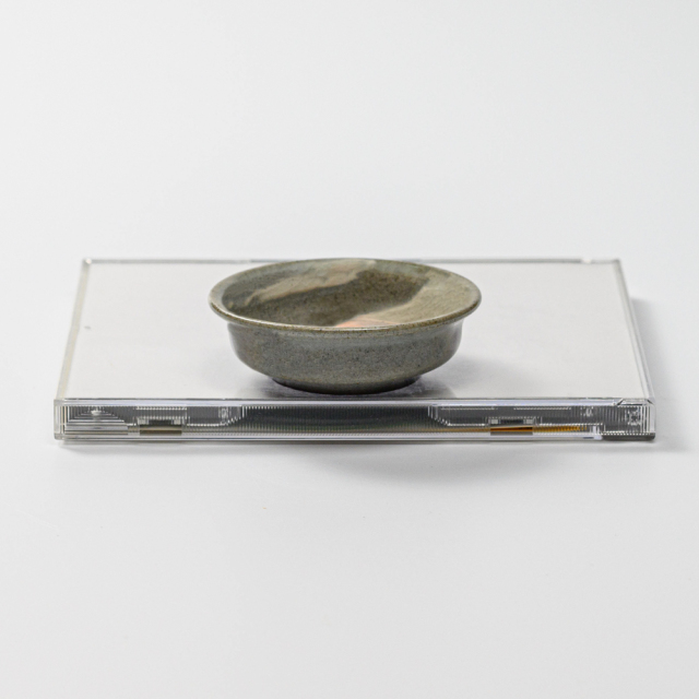 萩焼(伝統的工芸品)豆皿刷毛青朝顔