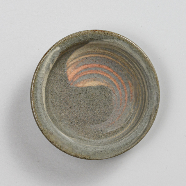 萩焼(伝統的工芸品)豆皿刷毛青朝顔