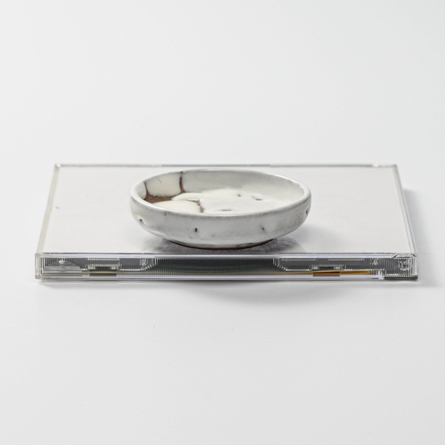 萩焼(伝統的工芸品)豆皿鬼白松丸