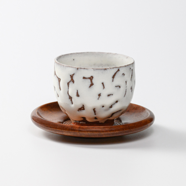 萩焼(伝統的工芸品)汲出し湯呑小鬼白竹呉器No126