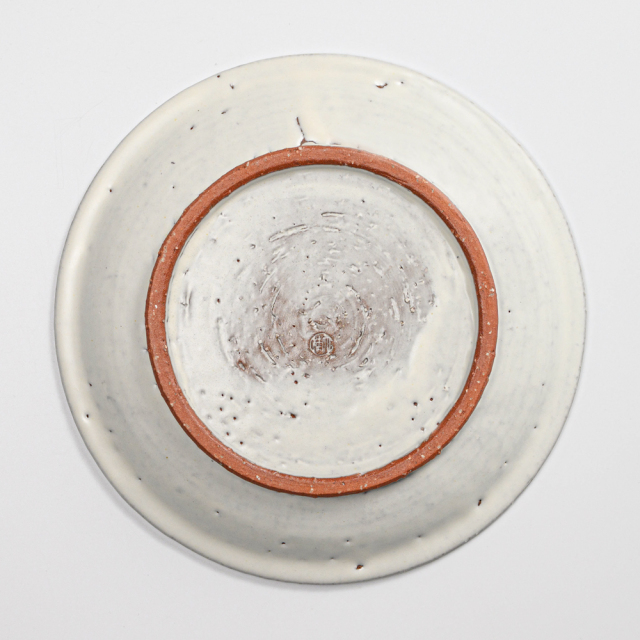 萩焼(伝統的工芸品)平皿中鬼白松丸