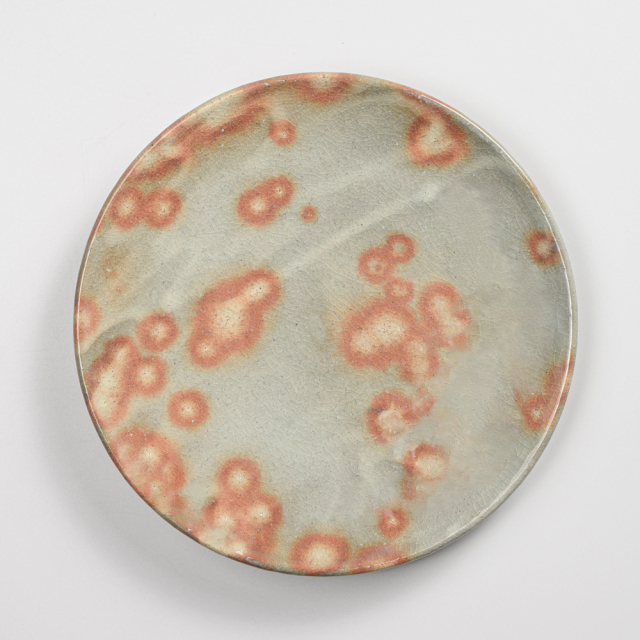 萩焼(伝統的工芸品)平皿中御本手丸