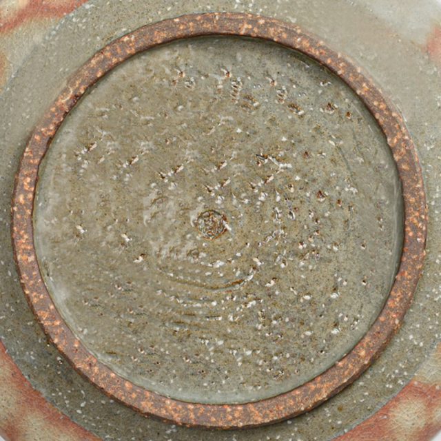 萩焼(伝統的工芸品)平皿中御本手丸