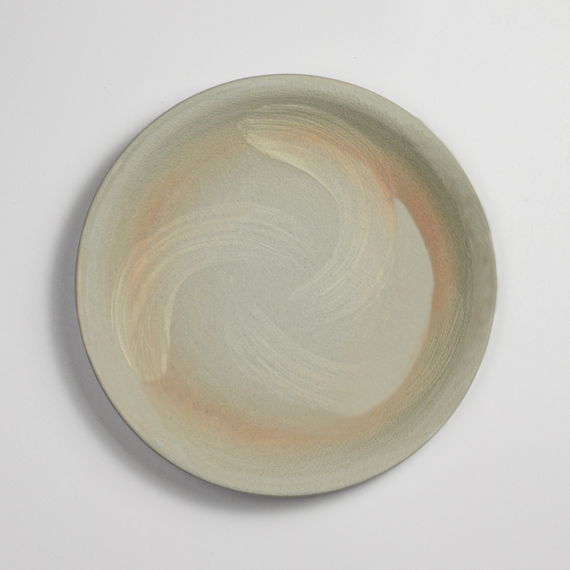 萩焼(伝統的工芸品)大皿刷毛姫丸