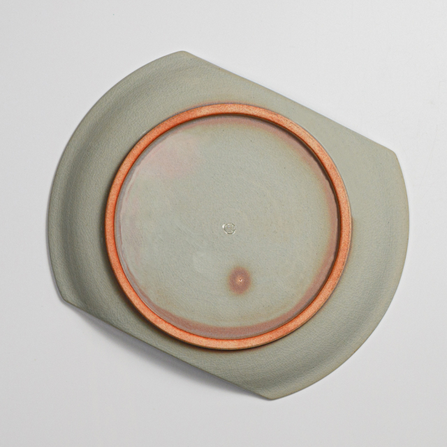 萩焼(伝統的工芸品)大皿刷毛姫切落し