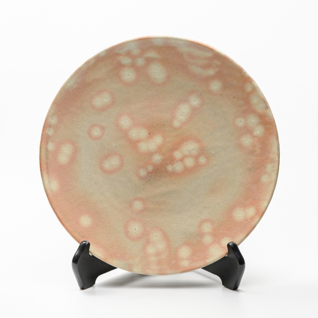 萩焼(伝統的工芸品)特大皿御本手丸