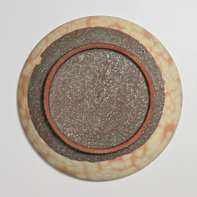 萩焼(伝統的工芸品)特大皿御本手丸