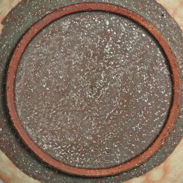 萩焼(伝統的工芸品)特大皿御本手丸