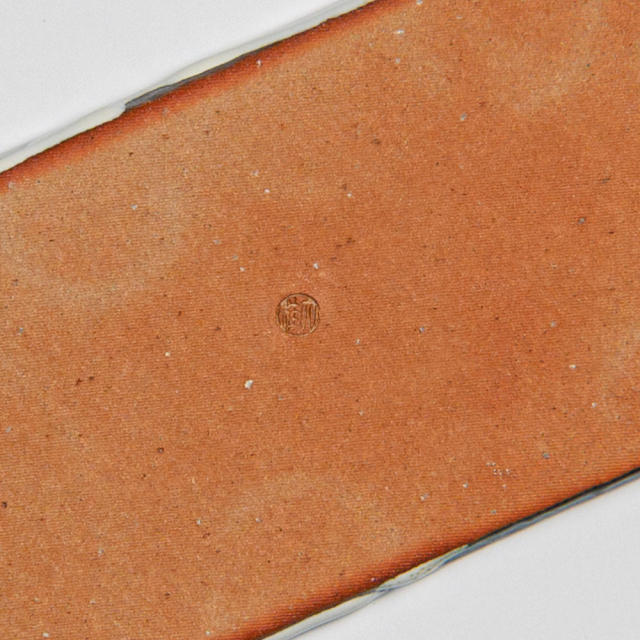 萩焼(伝統的工芸品)タタラ長皿掛分け(鬼白松＆黒釉)四方11×32