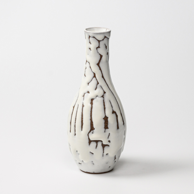 萩焼(伝統的工芸品)花入鬼白松曽呂利No1407