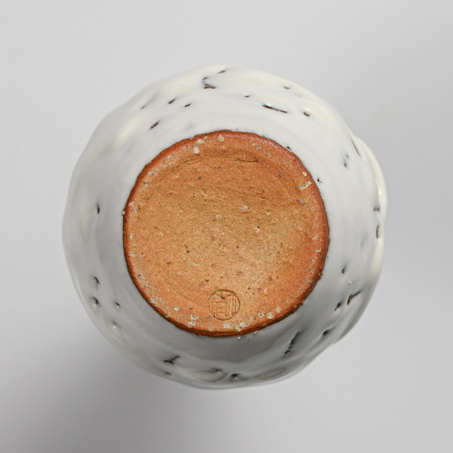 萩焼(伝統的工芸品)花入鬼白松曽呂利No1407