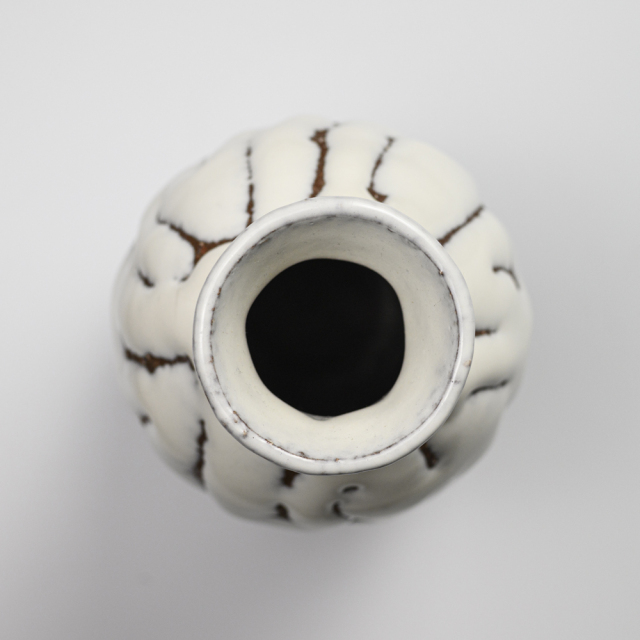 萩焼(伝統的工芸品)花入鬼白松瓢箪No1408