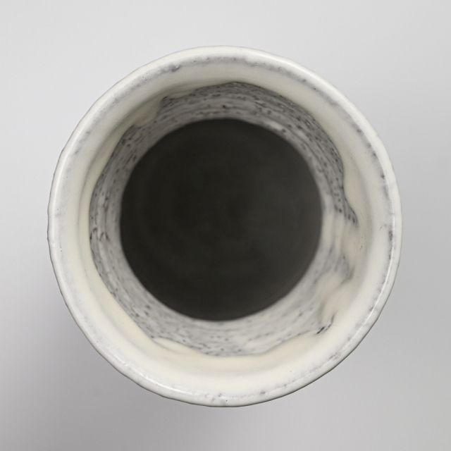 萩焼(伝統的工芸品)花入鬼白松砧No1409