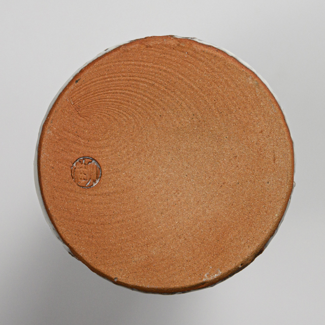 萩焼(伝統的工芸品)花入鬼白松徳利形耳付No1410