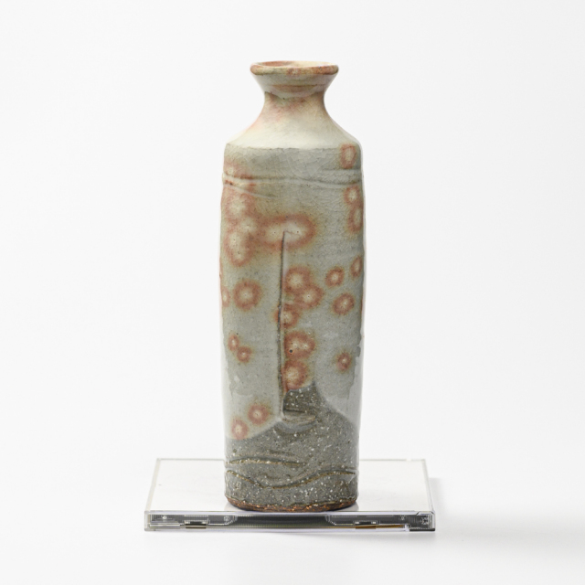 萩焼(伝統的工芸品)花入細手御本手撫肩衝ヘラメNo1424