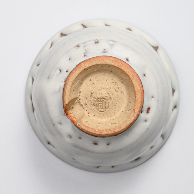 萩焼(伝統的工芸品)汲出し湯呑大鬼白竹朝顔No144