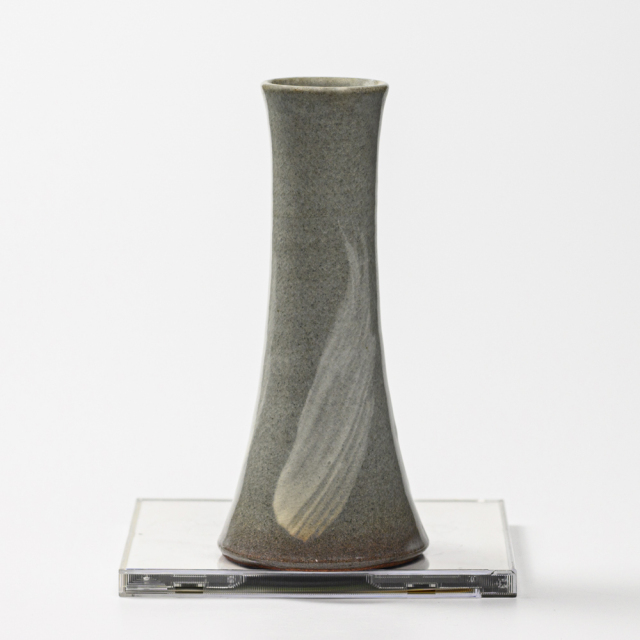 萩焼(伝統的工芸品)花入小細手刷毛青円錐形No1452