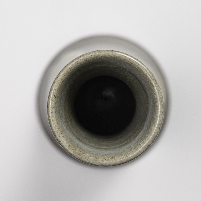 萩焼(伝統的工芸品)花入小細手刷毛青円錐形No1452