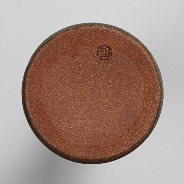 萩焼(伝統的工芸品)花入小細手刷毛青円錐形No1452