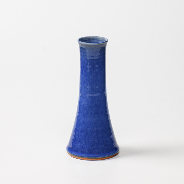 萩焼(伝統的工芸品)花入小細手透青釉円錐形No1453