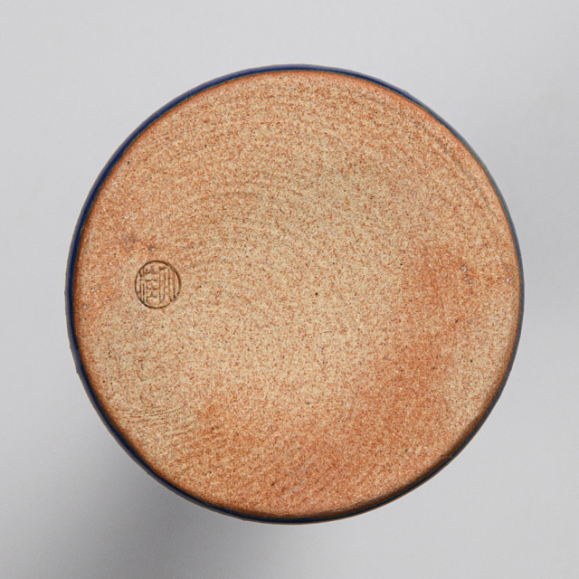萩焼(伝統的工芸品)花入小細手透青釉円錐形No1453