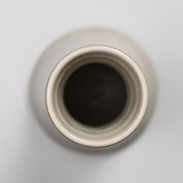 萩焼(伝統的工芸品)花入小細手白姫円錐形No1454