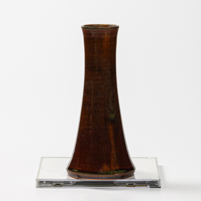 萩焼(伝統的工芸品)花入小細手鉄赤釉円錐形No1455