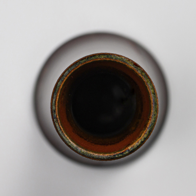 萩焼(伝統的工芸品)花入小細手鉄赤釉円錐形No1455