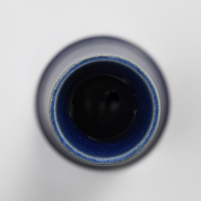 萩焼(伝統的工芸品)花入小細手藍釉円錐形No1458