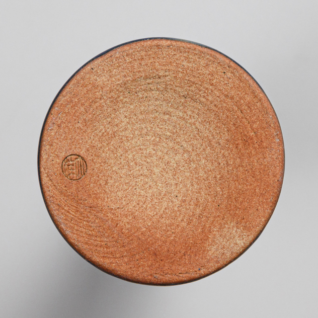 萩焼(伝統的工芸品)花入小細手藍釉円錐形No1458