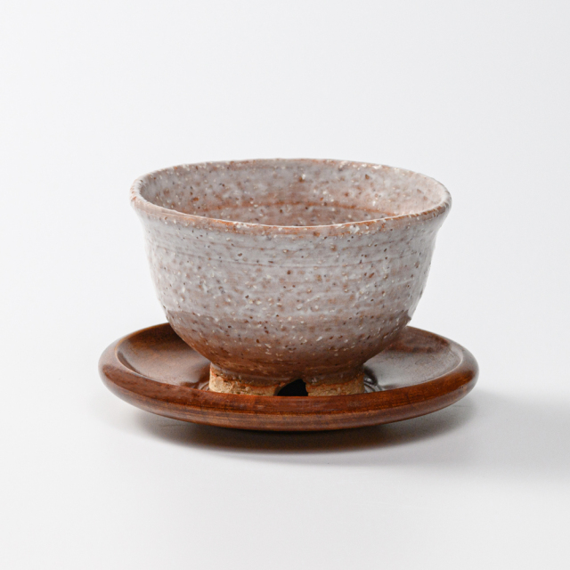 萩焼(伝統的工芸品)汲出し湯呑大鬼萩朝顔No145