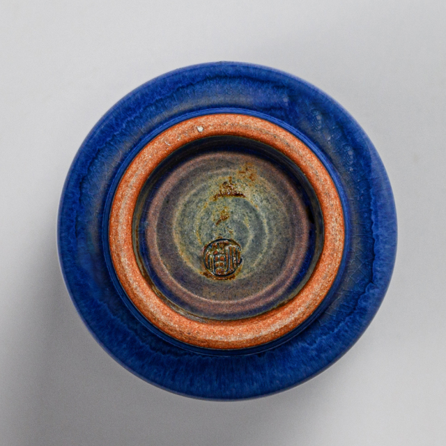 萩焼(伝統的工芸品)ミニ花入透青釉肩衝No1535