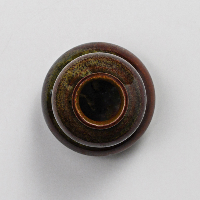 萩焼(伝統的工芸品)豆花入鉄赤釉瓢箪No1551