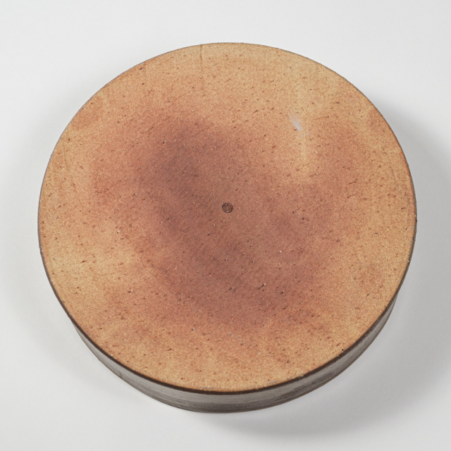 萩焼(伝統的工芸品)水盤鉄釉筒No1604