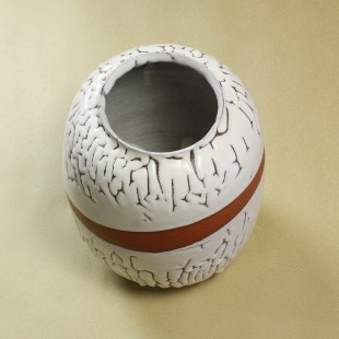 萩焼(伝統的工芸品)つぼ大鬼白松掛外し瓜形