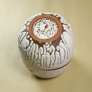 萩焼(伝統的工芸品)つぼ大鬼白松掛外し瓜形