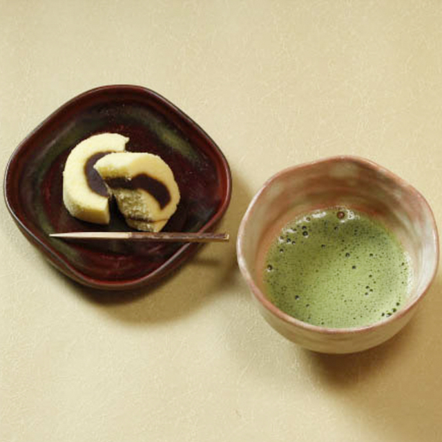 萩焼(伝統的工芸品)抹茶碗御本手端反No1808