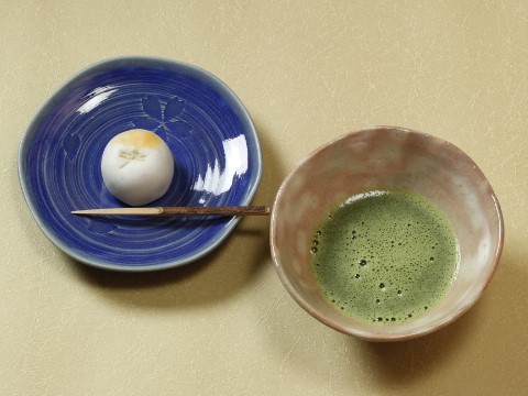 萩焼(伝統的工芸品)抹茶碗御本手平