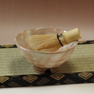 萩焼(伝統的工芸品)抹茶碗御本手平