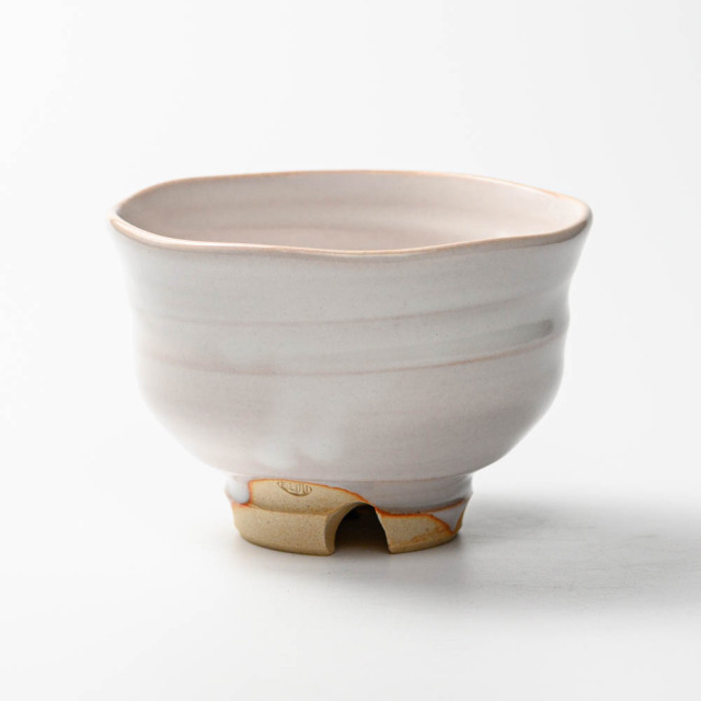 萩焼(伝統的工芸品)抹茶碗白姫端反No1810