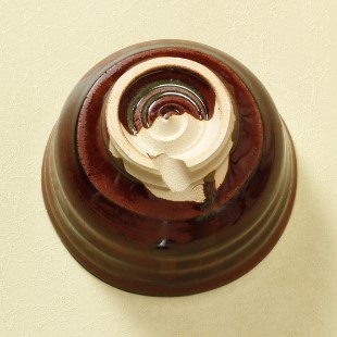 萩焼(伝統的工芸品)抹茶碗鉄赤釉井戸形