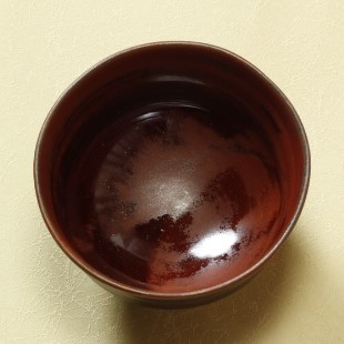 萩焼(伝統的工芸品)抹茶碗鉄赤釉端反