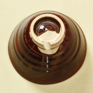 萩焼(伝統的工芸品)抹茶碗鉄赤釉端反