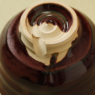 萩焼(伝統的工芸品)抹茶碗鉄赤釉端反