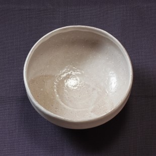萩焼(伝統的工芸品)抹茶碗白萩掛分け馬盥
